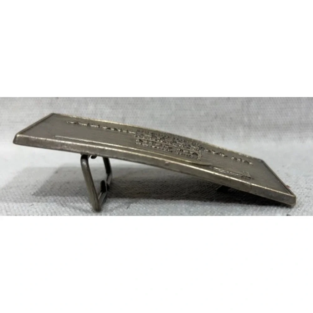 Vintage Cold Dead Fingers Shotgun Belt Buckle Brass Tone 2nd Amendment Statement